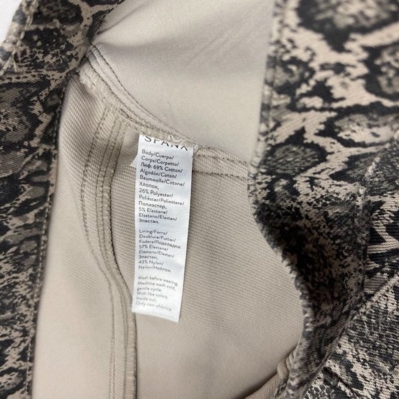Spanx Jean-ish Snakeskin Ankle Jean Leggings Stretch Skinny Pant Pockets Women M - Picture 11 of 12